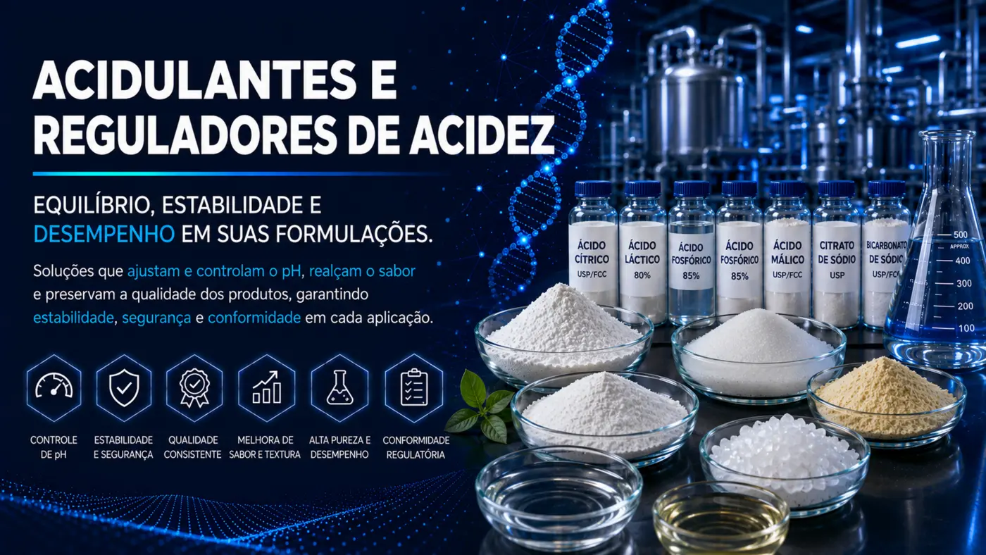 Acidulantes e reguladores de acidez