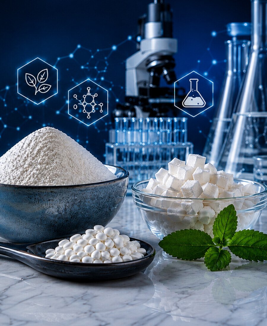 Ingredientes para suplementos em cápsulas e pós